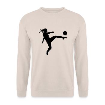 Soccer female - Sweat-shirt Unisexe - sable - Devant - Alina (178cm) & Michal (187cm)