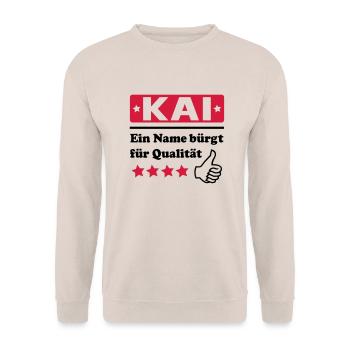 quai - Sweat-shirt Unisexe - sable - Devant - Alina (178cm) & Michal (187cm)