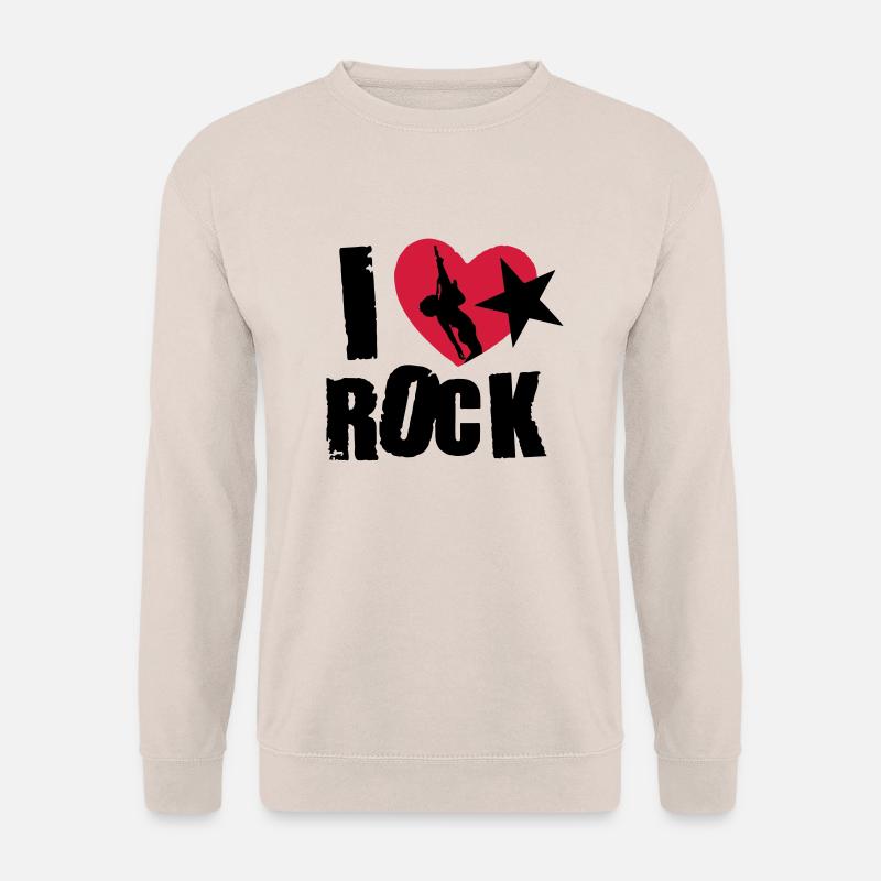 i love rock - Unisex Pullover - Sand