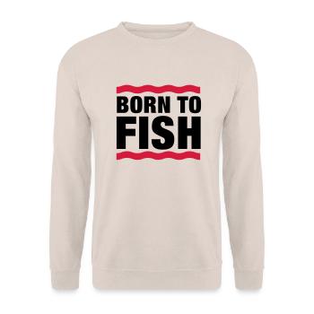 born_to_fish__f2 - Sweat-shirt Unisexe - sable - Devant - Alina (178cm) & Michal (187cm)