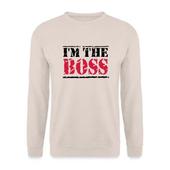 I'm the Boss - Sweat-shirt Unisexe - sable - Devant - Alina (178cm) & Michal (187cm)
