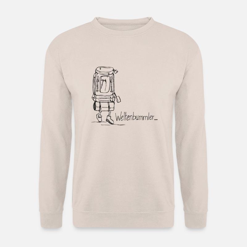 Weltenbummler, Reise - Unisex Pullover - Sand