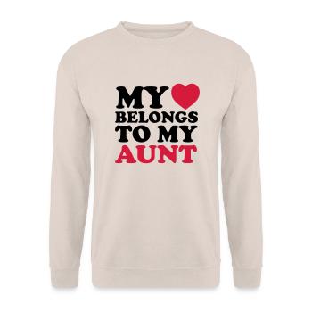 MHBTM aunt - Unisex Pullover - Sand - Vorne - Alina (178cm) & Michal (187cm)