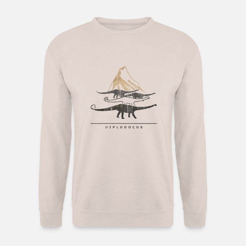 Dinosaurier: Diplodocus (in die Jahre gekommen) - Unisex Pullover - Sand
