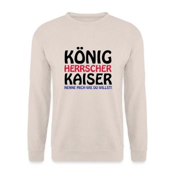 koenig_kaiser3 - Unisex Pullover - Sand - Vorne - Alina (178cm) & Michal (187cm)