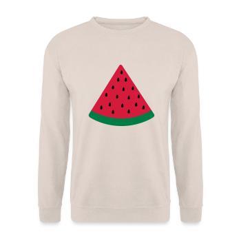 Wassermelone - Unisex Pullover - Sand - Vorne - Alina (178cm) & Michal (187cm)