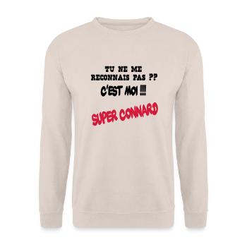 Super connard - Sweat-shirt Unisexe - sable - Devant - Alina (178cm) & Michal (187cm)