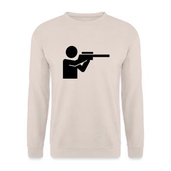 Hunter - Unisex Sweatshirt - sand - Front - Alina (178cm) & Michal (187cm)