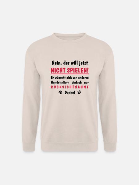 will nicht spielen will nur spielen - Unisex Pullover - Sand