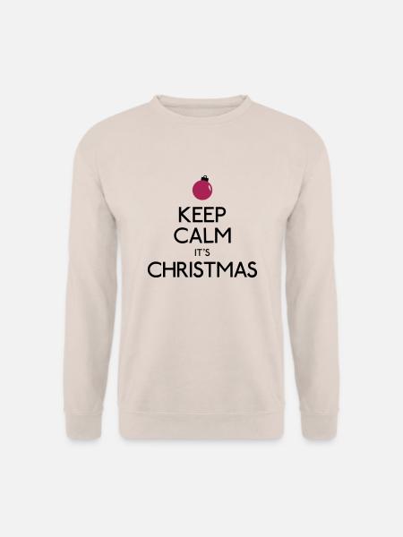 keep calm its christmas - Unisex Sweatshirt - sand