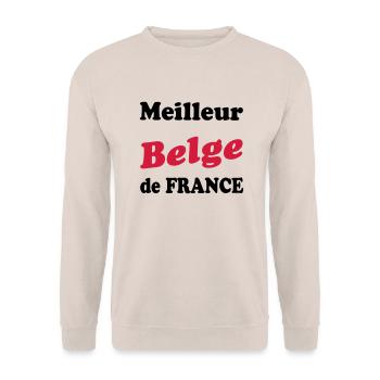Meilleur belge de France 222 - Sweat-shirt Unisexe - sable - Devant - Alina (178cm) & Michal (187cm)