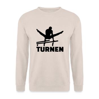 Turnen - Unisex Pullover - Sand - Vorne - Alina (178cm) & Michal (187cm)