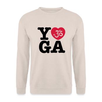 yoga - Unisex Pullover - Sand - Vorne - Alina (178cm) & Michal (187cm)