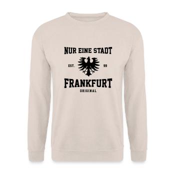 Frankfurt am Main - Hessen - 069 - Ultras - Unisex Pullover - Sand - Vorne - Alina (178cm) & Michal (187cm)