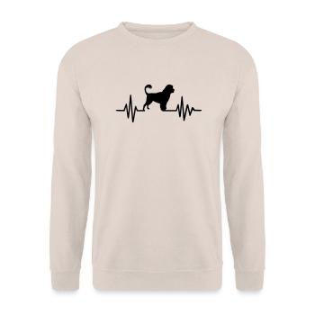 Portugiesischer Wasserhund - Unisex Pullover - Sand - Vorne - Alina (178cm) & Michal (187cm)