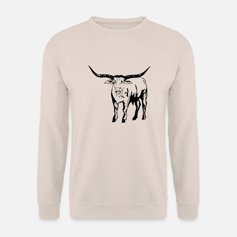 Texas Longhorn Buffalo - Unisex Pullover - Sand