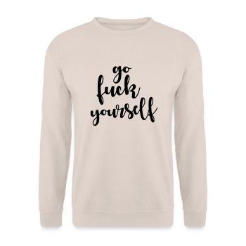 Go fuck yourself - Unisex Pullover - Sand - Vorne - Alina (178cm) & Michal (187cm)