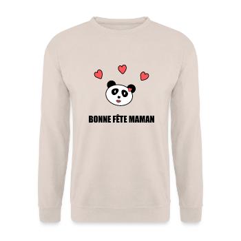 FÊTE DES MÈRES. BONNE FÊTE MAMAN. MAMAN - Sweat-shirt Unisexe - sable - Devant - Alina (178cm) & Michal (187cm)