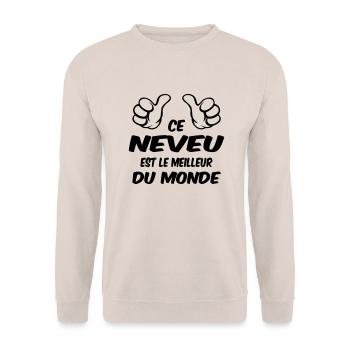 MEILLEUR NEVEU - Sweat-shirt Unisexe - sable - Devant - Alina (178cm) & Michal (187cm)