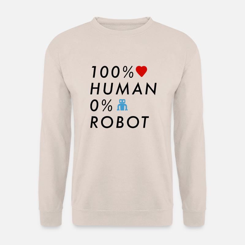 HUMAN NOT ROBOT - B - Unisex Pullover - Sand