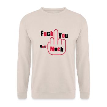 fuckyou - Unisex Pullover - Sand - Vorne - Alina (178cm) & Michal (187cm)