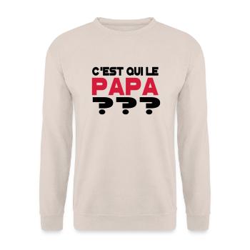 C'est qui le papa 2 - Sweat-shirt Unisexe - sable - Devant - Alina (178cm) & Michal (187cm)