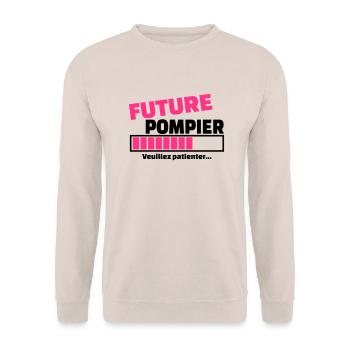 future pompier - Sweat-shirt Unisexe - sable - Devant - Alina (178cm) & Michal (187cm)
