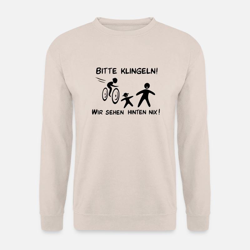 Bitte klingeln! Radfahrer-Kind - Unisex Pullover - Sand