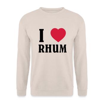 I Love Rhum - Sweat-shirt Unisexe - sable - Devant - Alina (178cm) & Michal (187cm)