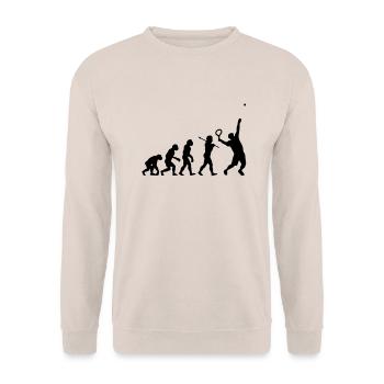 Tennis Evolution - Unisex Pullover - Sand - Vorne - Alina (178cm) & Michal (187cm)
