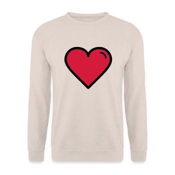 Coeur de valentine - Sweat-shirt Unisexe - sable - Devant - Alina (178cm) & Michal (187cm)
