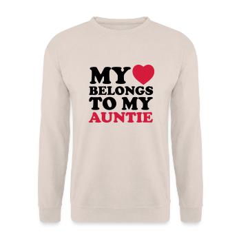 MHBTM auntie - Unisex Sweatshirt - sand - Front - Alina (178cm) & Michal (187cm)