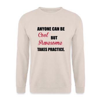 Awesome - Unisex Sweatshirt - sand - Front - Alina (178cm) & Michal (187cm)