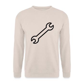 Screw wrench - Unisex Sweatshirt - sand - Front - Alina (178cm) & Michal (187cm)