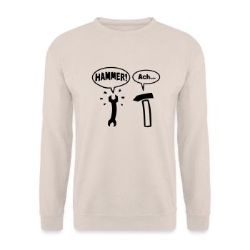 Der Hammer - Unisex Pullover - Sand - Vorne - Alina (178cm) & Michal (187cm)