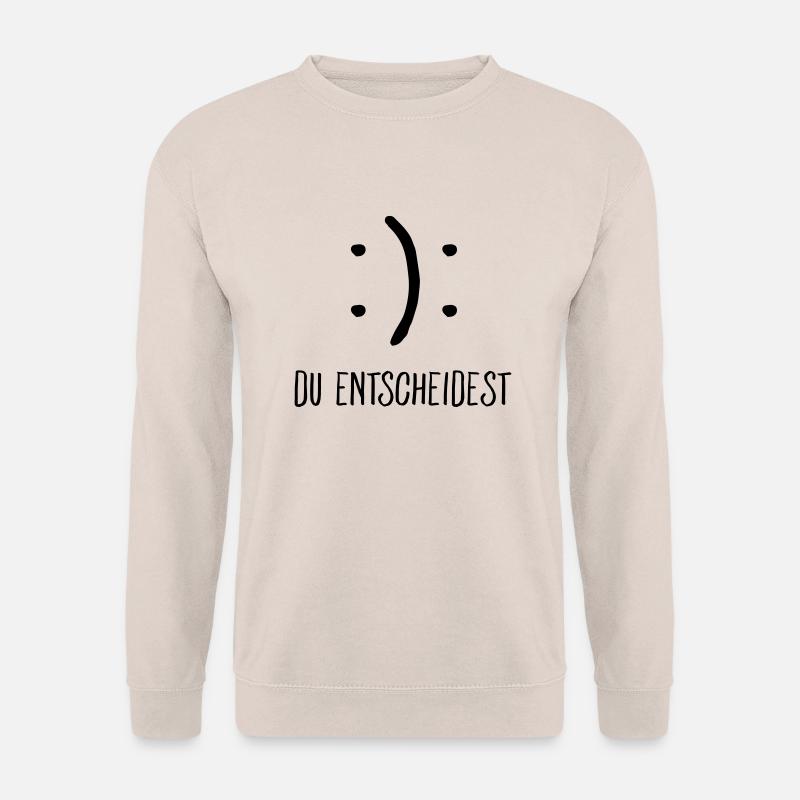 Du Entscheidest (Smiley) - Unisex Pullover - Sand