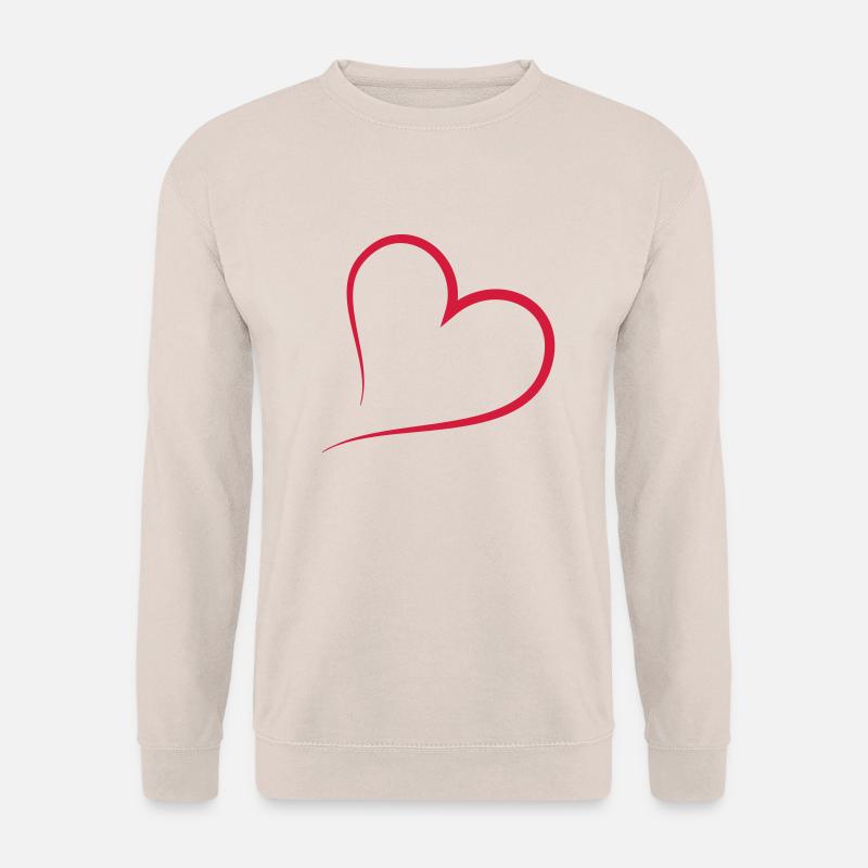 heart_red_line - Unisex Pullover - Sand