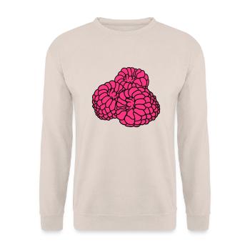 beaucoup de framboises baies délicieux - Sweat-shirt Unisexe - sable - Devant - Alina (178cm) & Michal (187cm)