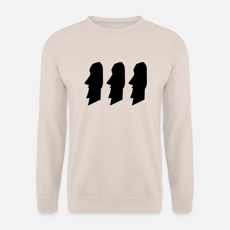 moais_02 - Unisex Sweatshirt - sand