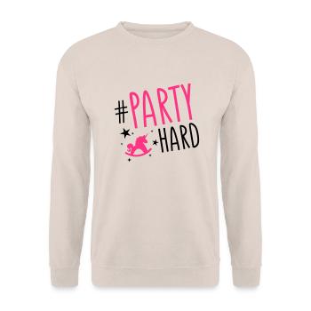 unicorn party hard - Unisex Pullover - Sand - Vorne - Alina (178cm) & Michal (187cm)