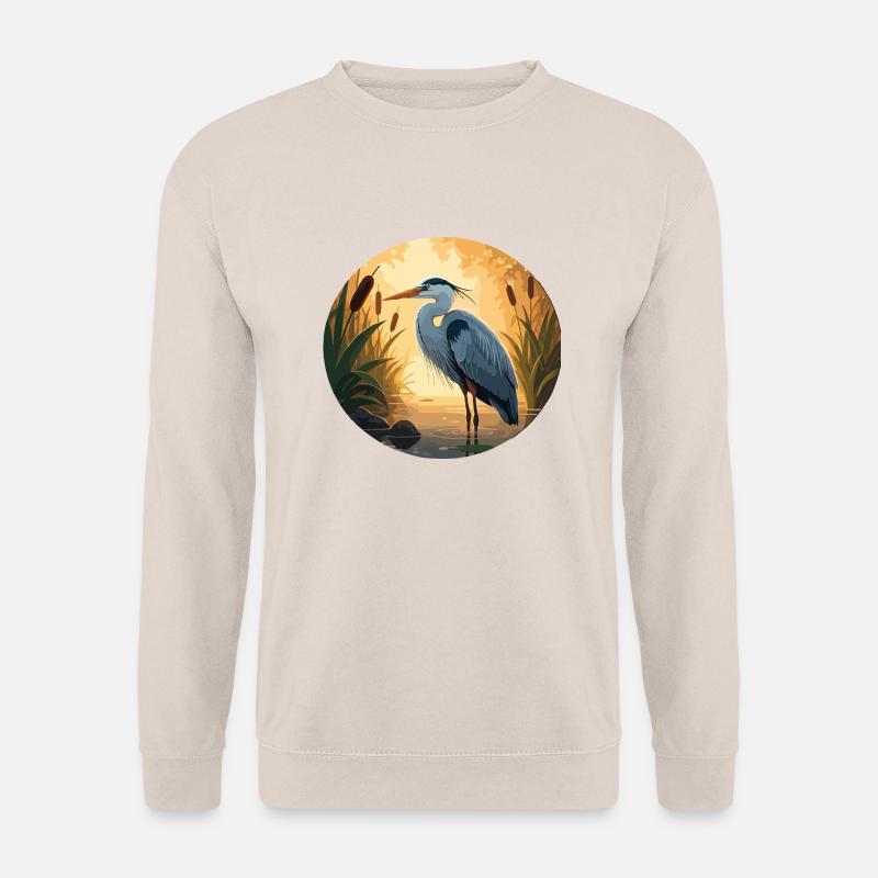 Blue Heron by Backlight - Unisex Sweatshirt - sand