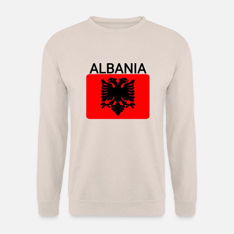 Albanien Flaggenkarten - Unisex Pullover - Sand
