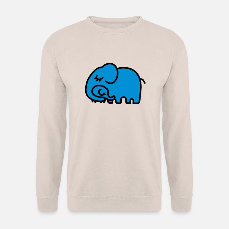 Mutter - Kind Elefant - Unisex Pullover - Sand
