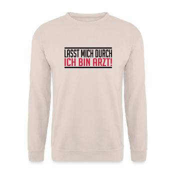 Arzt - Unisex Pullover - Sand - Vorne - Alina (178cm) & Michal (187cm)