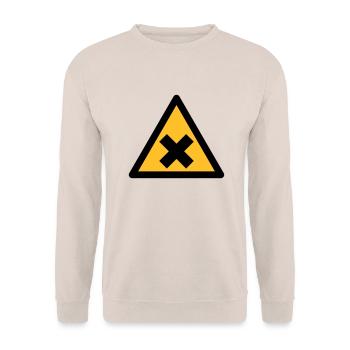 Hazard Symbol - Harmful Substances (2-color) - Unisex Sweatshirt - sand - Front - Alina (178cm) & Michal (187cm)