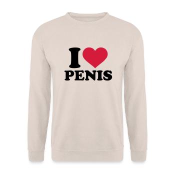 Penis - Unisex Pullover - Sand - Vorne - Alina (178cm) & Michal (187cm)