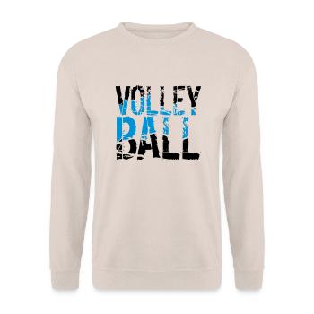graffiti drops spray stamp pattern cool volleyball - Unisex Sweatshirt - sand - Front - Alina (178cm) & Michal (187cm)