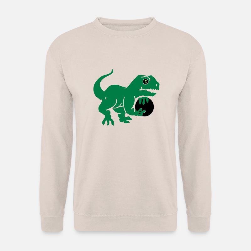 bowling dino (3c) - Unisex Sweatshirt - sand
