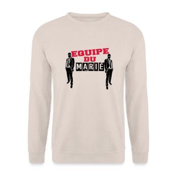 équipe marié 3 - Sweat-shirt Unisexe - sable - Devant - Alina (178cm) & Michal (187cm)