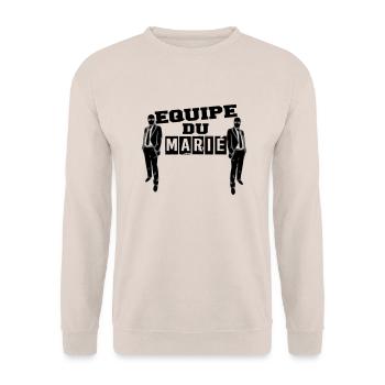 équipe marié 2 - Sweat-shirt Unisexe - sable - Devant - Alina (178cm) & Michal (187cm)